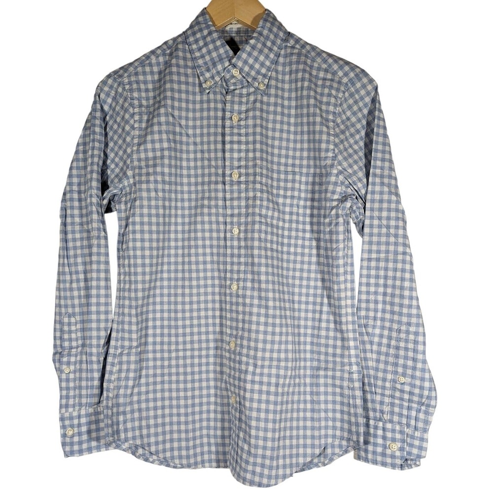 J Crew Slim Untucked Secret Wash Gingham Button Down Shirt XS‎